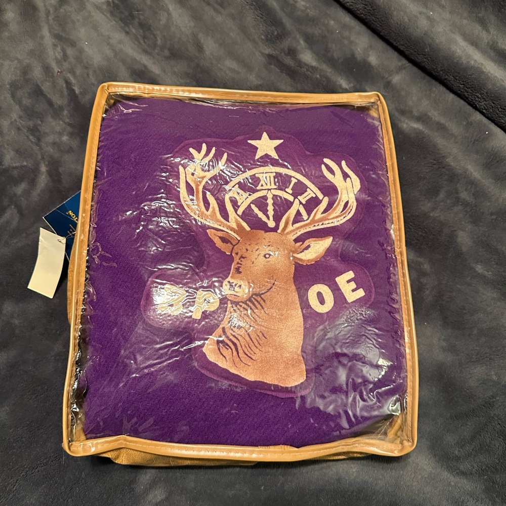 Pendleton Purple Throw Blanket with Gold Deer Motif